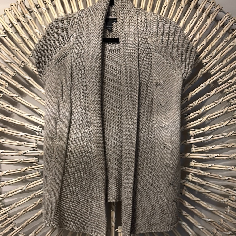 INC Gray Acrylic Cardigan